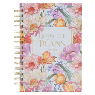 Journal Spiral Pink Floral I Know The Plans Jer. 29:11