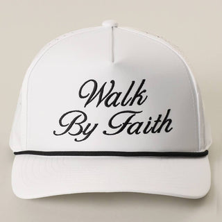 Walk By Faith Embroidered Performance Rope Trucker Hat