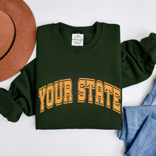 Custom Varsity Arched Mascot Team Sweatshirt (Min 3)