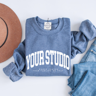 Custom Varsity Arched Mascot Team Sweatshirt (Min 3)