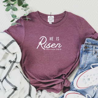 He Is Risen Matthew 28:6 Soft Christian Easter T-Shirt