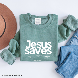 Jesus Saves Crewneck Sweatshirt - July 2026 Collection