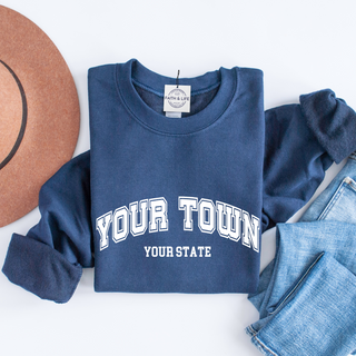 Custom Varsity Arched Mascot Team Sweatshirt (Min 3)