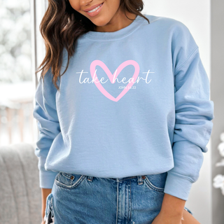 Take Heart Cozy Crewneck Valentine Sweatshirt