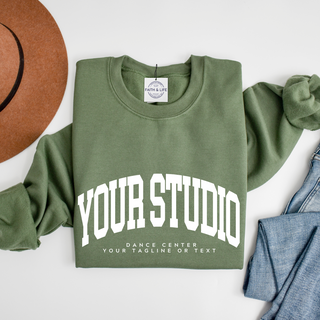 Custom Varsity Arched Mascot Team Sweatshirt (Min 3)