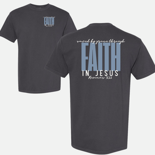 Saved By Grace Through Faith in Jesus Christian Crewneck T-Shirt Apparel