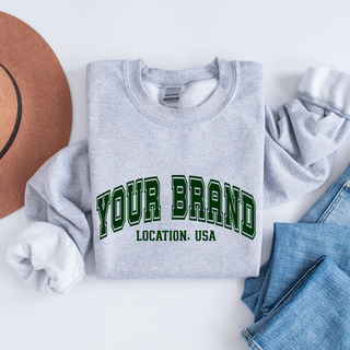 Custom Varsity Arched Mascot Team Sweatshirt (Min 3)