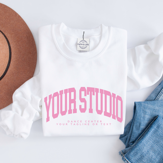 Custom Varsity Arched Mascot Team Sweatshirt (Min 3)