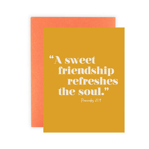 Sweet Friend Gold Greeting Card