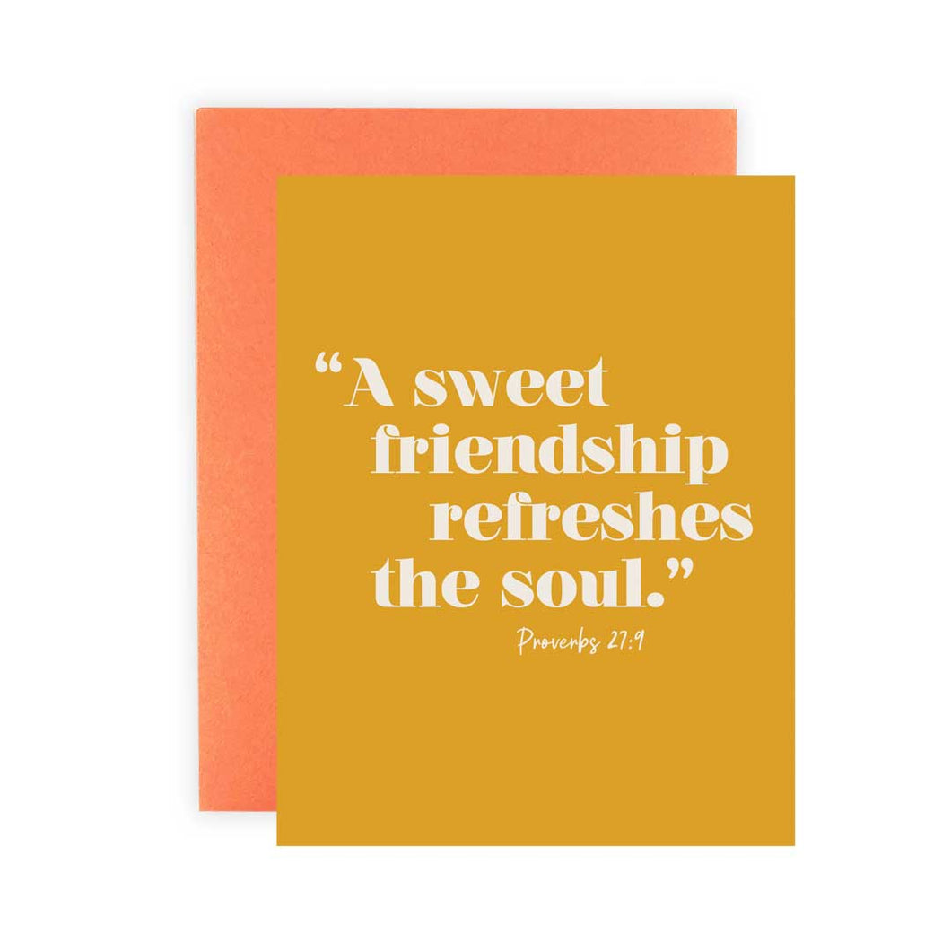 Sweet Friend Gold Greeting Card