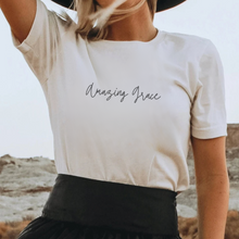 Amazing Grace Hymn Vintage Wash Tee Shirt Front and Back Design