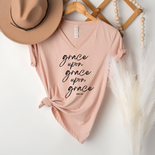 Grace upon Grace John 1:16 V-Neck Tee Shirt