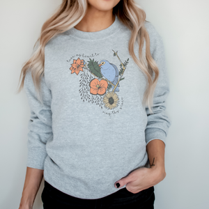 Tune My Heart To Sing Thy Grace Vintage Wash Songbird Sweatshirt in Multiple Color Options