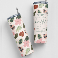 He Has Made Everything Beautiful Bible Verse and House Plants Stainless Steel Travel Tumbler