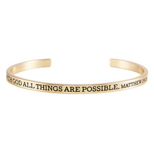 With God All Things are Possible Cuff Bracelet