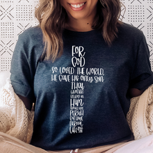 John 3:16 Cross Tee Shirt in Multiple Color Options- Naptime Faithwear