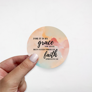 Saved By Grace Watercolor Fridge Magnet