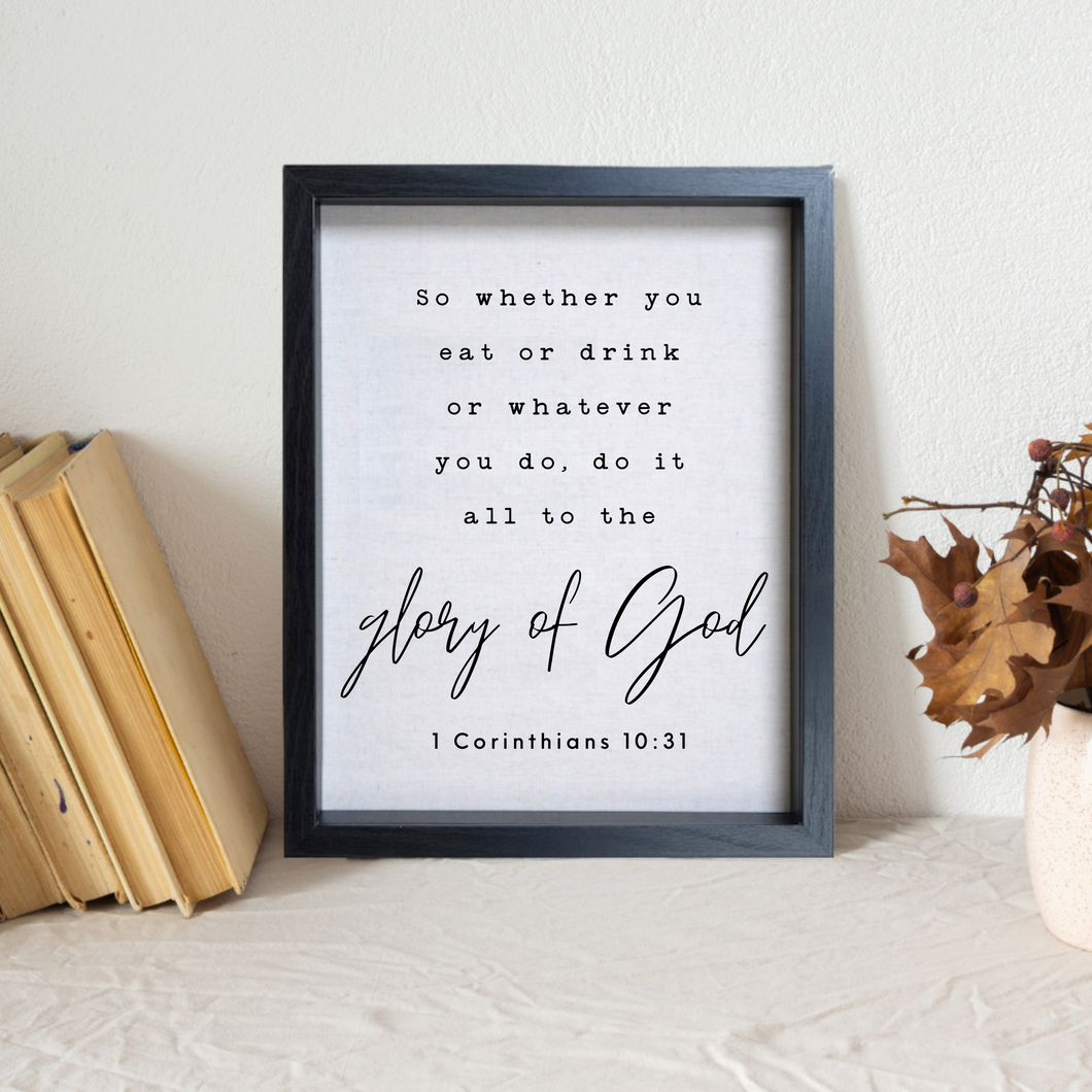 All to the Glory of God- Handmade Hanging or Sitting Sign- 11x14