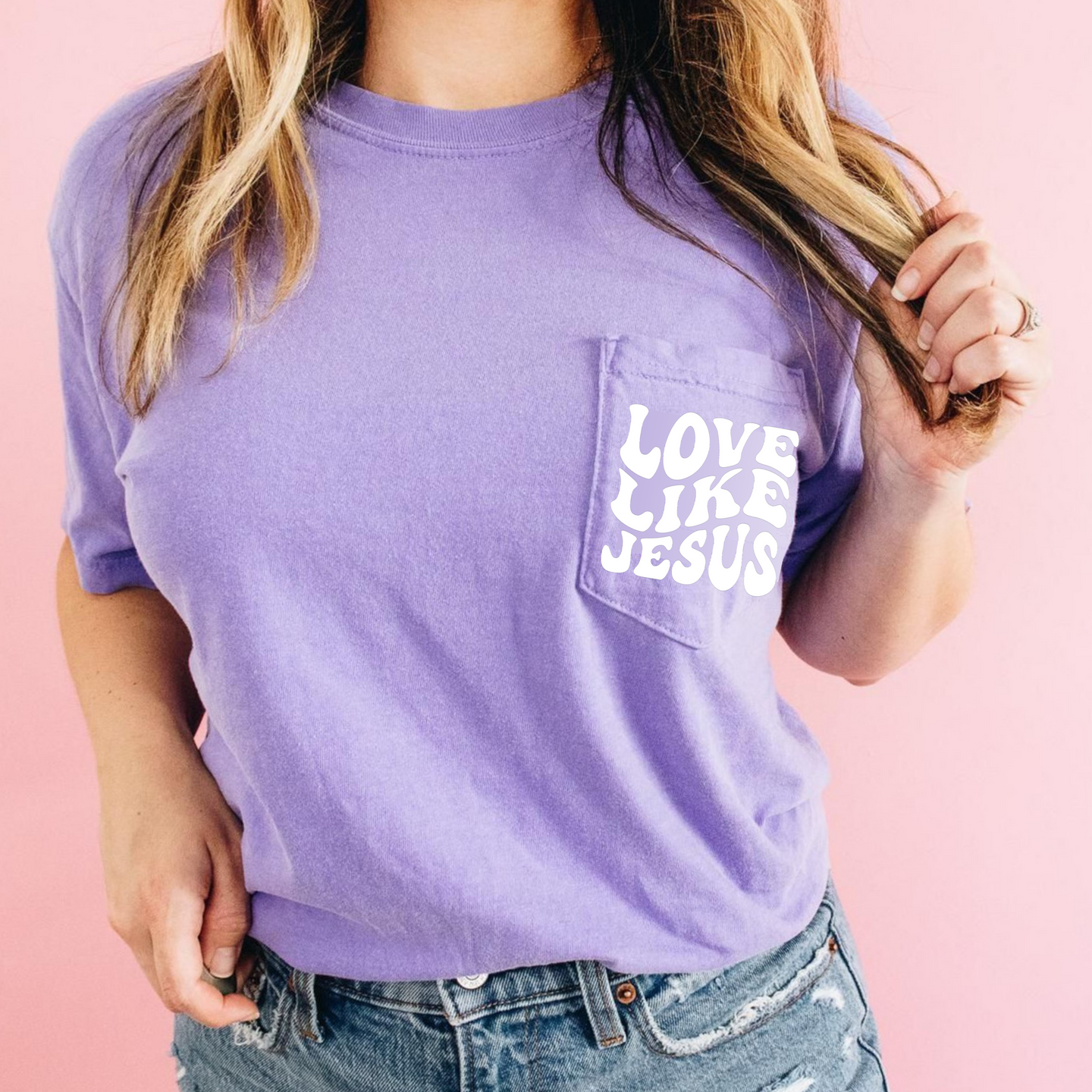 Love Like Jesus Pocket T Shirt