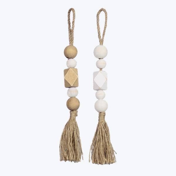 Wood Blessing Beads Hangers with Tassel