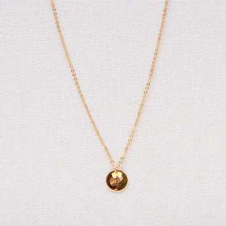 Sterling Silver or 14k Gold Fill Cross Disk Necklace